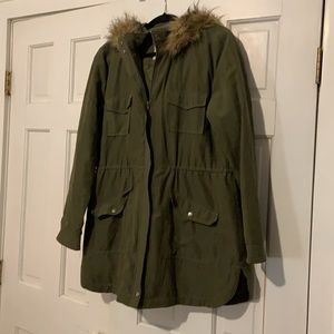 DONATED❗️ Green Utility Suede Jacket 💚❄️